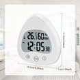 thumbnail image 2 of Reloj digital resistente al agua para baño, ducha, temporizador LCD, temperatura ℃/℉, humedad, temporizador de cocina con soporte con orificio para ventosa, 2 of 5