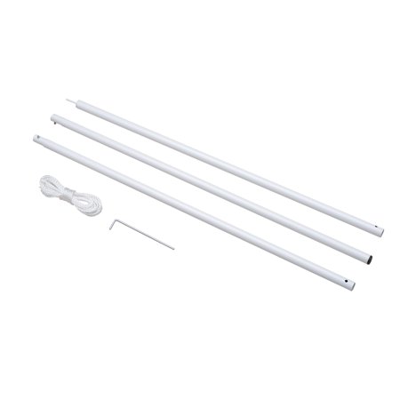 Outsunny Sun Sail Shade Canopy Adjustable Installation Pole/Pipe Kit