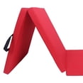 thumbnail image 4 of Estera de Ejercicio Plegable de Tres Pliegues Almohadilla de Protección Del Piso Gimnasio Estera de Plegable para Entrenamiento de Es Cuero PU rojo, 4 of 8