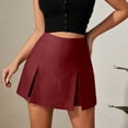 thumbnail image 5 of Kilaqueen Black Skirt High Waist Split Hem Solid Color Mini Skirt Pants Casual Trendy Bodycon Side Slit 2026 Short Skirts, 5 of 8