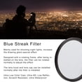 thumbnail image 4 of Filtro de lente prismática de 67 mm, filtro antideslumbrante con luz de estrellas, filtro anamórfico con efecto de destello de lente, accesorios para películas (destellos lineales azules), 4 of 5