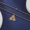 thumbnail image 5 of Viking Witch Celtic Knot Pendant Necklace Stainless Steel Sun Star Moon Triangle Necklaces Protection Amulet Jewelry, 5 of 5
