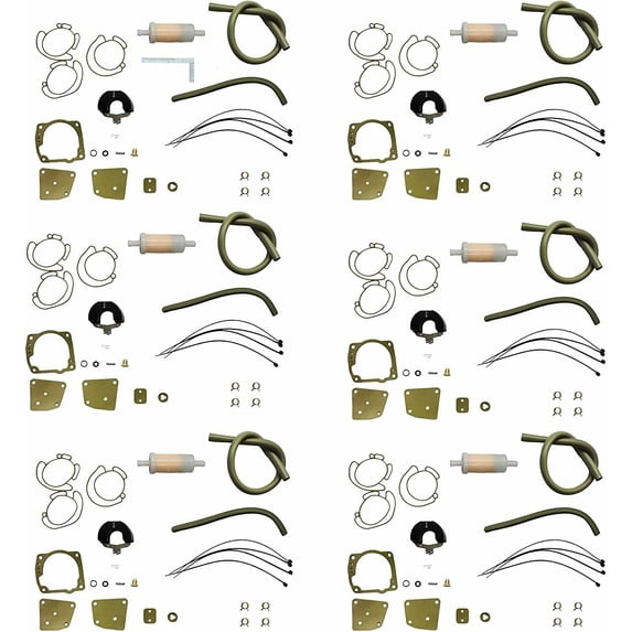 imUfer 6X Carburetor Rebuild Kit for 438996 0435442 0436852 Johnson Evinrude Triple 175