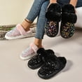 thumbnail image 6 of Wovix Women's Sequin Slippers Comfort Memory Foam House Slippers Plush Lining Bedroom Shoes for Indoor Outdoor Trendy Shoes Black 37, 6 of 6