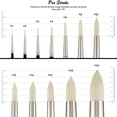 thumbnail image 5 of Creative Mark Pro Stroke Premium White Chungking Hog Bristle Artist Paint Brush - Round # 16 - 2 Pack - Natural Bristle Brush w/ Great Control Suitable for Oils, Watercolors, Acrylics, Alkyds, Caseins, 5 of 7