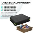 thumbnail image 4 of Square Sandbox Cover, 420D Heavy Duty Sandpit Cover, Sand Coxes for Kids Outdoor, Sandboxes Cover for Kids, Sand Box Cover Only, 4 of 5
