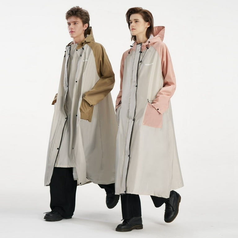Unisex Full Length Rain Poncho Heavy Duty Adult Raincoat For