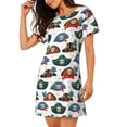 thumbnail image 2 of Picia Pirate Hats Pattern Women’s Nightdress – Casual Short-sleeved Loose-Fit Sleepwear, Soft Cotton Short-Sleeve Sleep Shirt for Relaxation & Comfort, 2 of 6