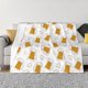 thumbnail image 1 of Fotbe Beer Manta de Franela con Estampado, Manta Ultrasuave para Cama, Sofá, Auto, Hipoalergénica y Antibolitas-80"x60", 1 of 6