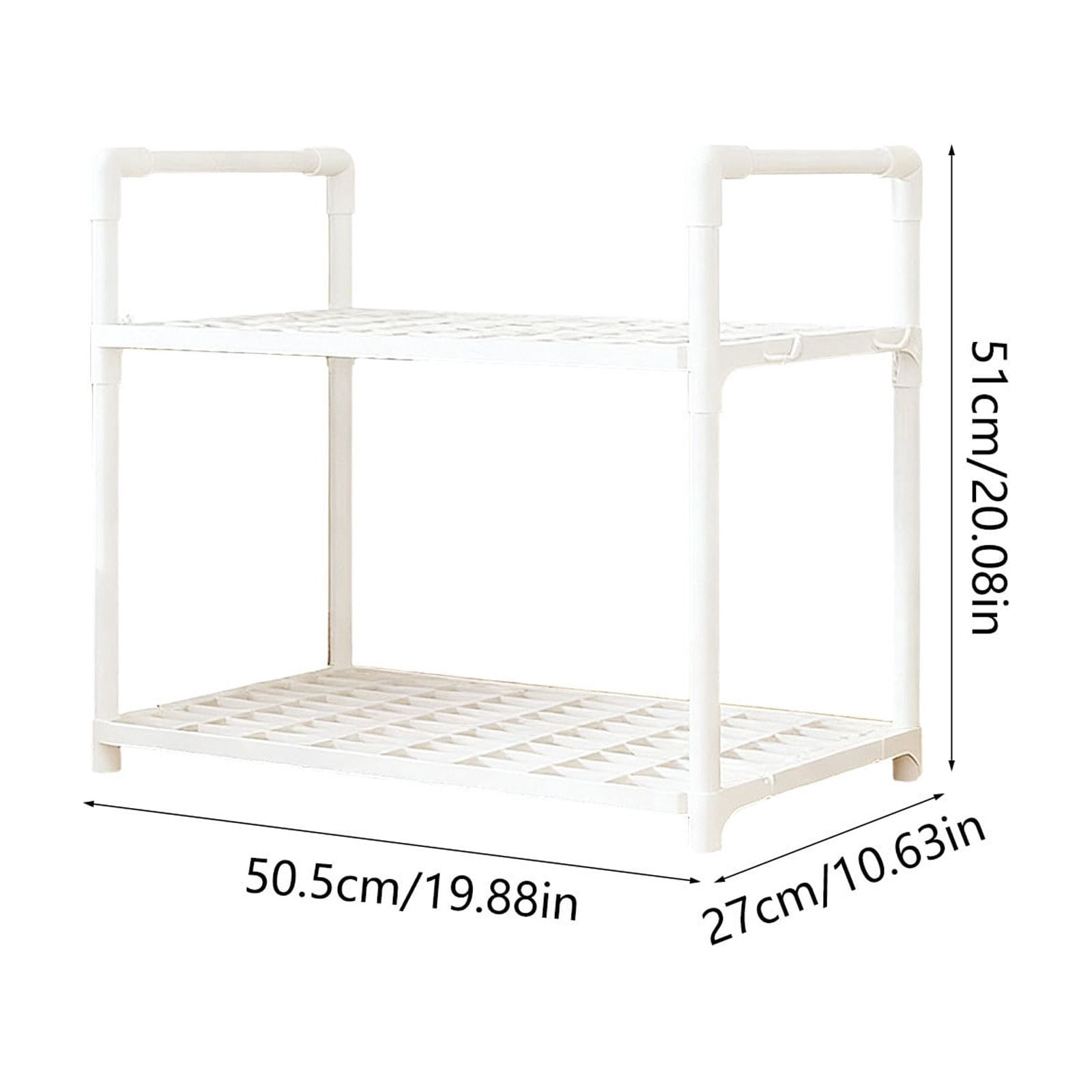 Werulen Multi Layer Kitchen Storage Rack for Home,Floor Standing Storage Rack for Bathroom,Household Organizer for Daily Necessities,Kitchen Bathroom Storage Rack,Multi Layer Floor Storage Shelf