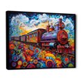 thumbnail image 2 of Designart train Oversized framed wall art decor, Train framed wall Art, Abstract Train curious Journey I , Multi-Color Modern black framed wall art, 32x16 inches black frame, 2 of 5