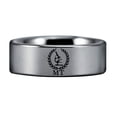 thumbnail image 3 of Black and Silver Tungsten MT Ring, 3 of 4