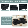 thumbnail image 2 of Grand Canapé Modulaire Combiné, Canapé Nuage Confortable, Canapé de style Moderne, Convient pour le Salon, Noir, 2 of 13