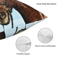 thumbnail image 3 of Pofeuu Christmas Horse Print Double-sided plush pillowcase Square Throw Pillow Covers Pillows Cover for Living Room Bedroom Sofa Couch Cushion Cover（No pillow core）-24"x24", 3 of 7