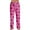 Hot Pink, variant on Halloween Pj Pants for Men Long Bottoms Casual Pajamas Pants Elastic Waist Drawstring Funny Halloween Print Fuzzy Pj Pants Black 2XL