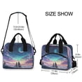 thumbnail image 3 of Meal Bag Large Capacity Handheld Lunch Bag Crossbody Insulated Bag for Office, Picnic, Travel Rainbow Sky Background, 3 of 6