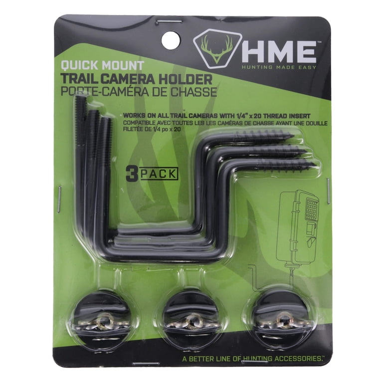 HME Products Quick Mount Trail Camera Holder 6-Pack - With Bonus LED Keychain Light