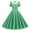 Green, variant on Women 50s 60s Retro Rockabilly Swing Dress Polka Dot Double Breasted Notch Lapel V-Neck Dresses Cocktail Party Evening Prom Gown