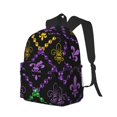 thumbnail image 2 of Easygdp Mardi Gra Geometric Casual Laptop Backpack, Large Capacity Schoolpack for School, Travel, Business, 2 of 8