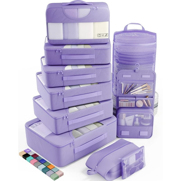 Juego de 10 bolsas organizadoras de viaje Packing Cubes Veken