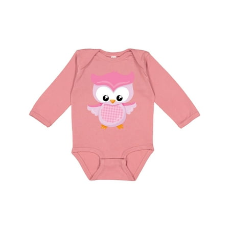 

Inktastic Cute Pink Spring Owl Gift Baby Girl Long Sleeve Bodysuit