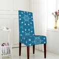 thumbnail image 4 of Spider Web Dining Chair Slipcovers Chair Protectors Seat Covers For Dining Room Hotel Kitchen Light Blue, 4 of 8