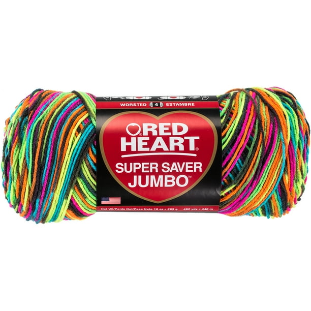 Red Heart Super Saver Blacklight Yarn, 1 Each