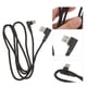 thumbnail image 2 of Cable USB tipo C trenzado en ángulo recto, USB 2.0 a USB-C de 90 grados, cable de datos, cargador para carga y transmisión de datos (negro), 2 of 5