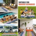 thumbnail image 3 of Happy Easter Outdoor Rug 5x7 Ft, Non Slip Washable Area Rug, Spring Farmhouse Bunny Botanical Stripes Patio Rugs Carpet Runner, Large Floor Mat for Indoor/Outdoor Deck Porch Camping, 3 of 8