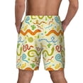 thumbnail image 3 of Kdxio Cartoon Snake8 Print Men's Swim Trunks with Compression Liner 7 Inch Inseam Quick Dry Swim Shorts, 3 of 7