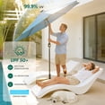 thumbnail image 5 of HOUSNIFLEX 9FT Solar Patio Umbrella with LED Lights, Outdoor Market Umbrella with Solar Panel, 8 Heavy-Duty Ribs, for Patio, Deck, Garden,Blue, 5 of 9