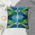 thumbnail image 2 of Creowell Decorative Green Blue Abstract Throw Pillow Covers, Geometric Outdoor Cushion Cover Square Pillowcase for Car Sofa Couch Home Decor White, 2 of 5
