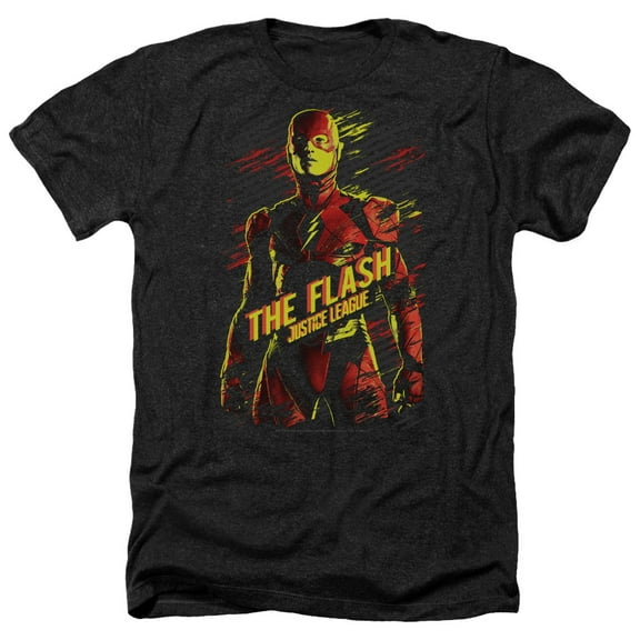 Justice League Movie - The Flash - Heather Short Sleeve Shirt - X-Large