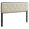 thumbnail image 2 of Modway Collins Tufted King Fabric and Wood Headboard in Black Beige, 2 of 9