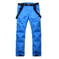 thumbnail image 4 of BLTIBY Ski Jumpsuit Women Ladies Ski Snow Bib Pants Adjustable Overalls Warm Insulated Waterproof Snowboard Softshell Pants with Pockets Wide Leg Loose Rompers Blue XXL, 4 of 8