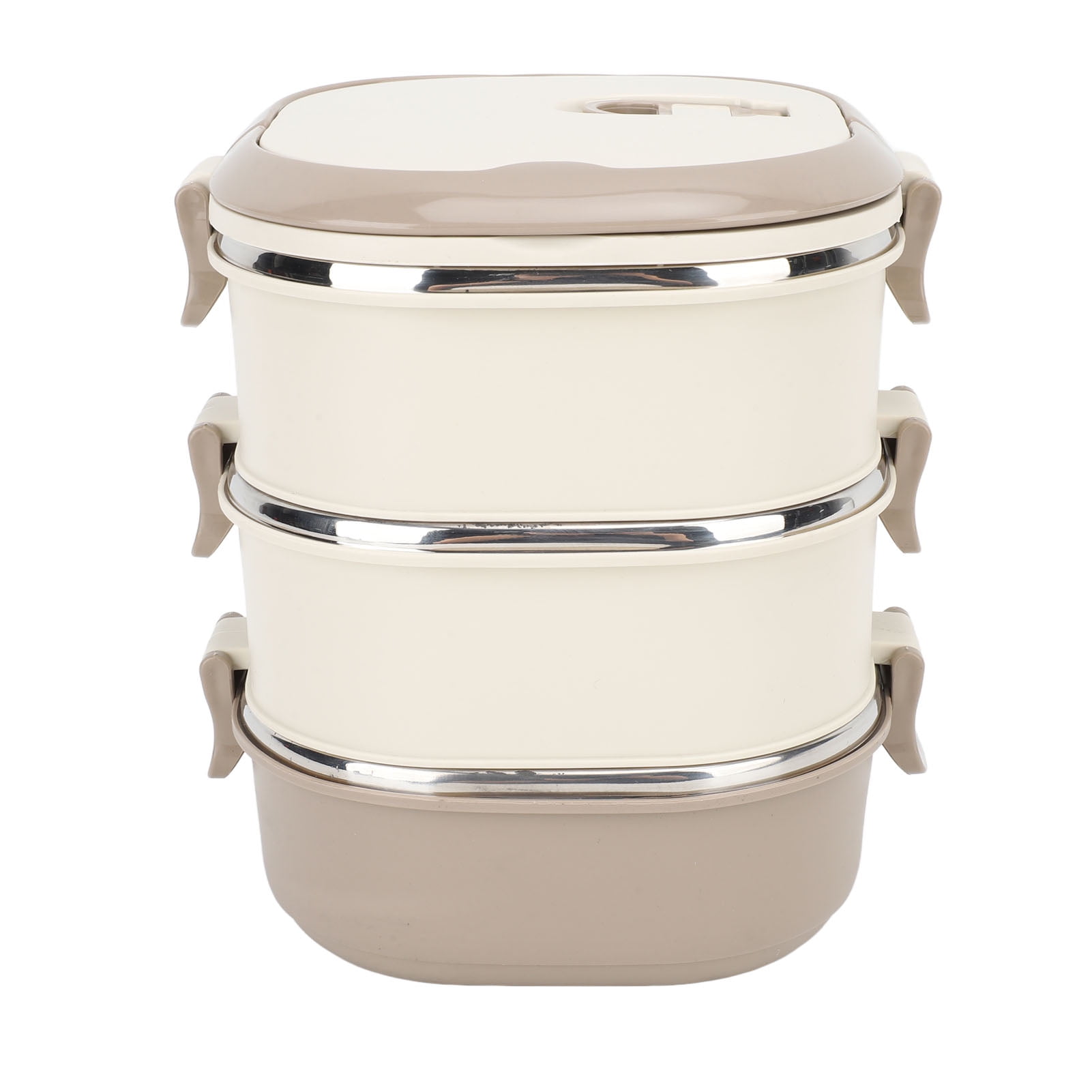 3-Layer Stainless Steel Bento Box - Insulated Leakproof Lunch Container with Spoon