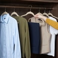 thumbnail image 2 of Blateno 10 Pack Taupe Rubber Coated Plastic Hangers, Ultra Thin Space Saving Strong Clothes Hange, Coat Hangers Organizer Velvet with Grooves, for Shirts, Jackets, Dresses, Pants, 2 of 6