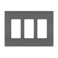 thumbnail image 1 of Legrand radiant Screwless Wall Plates for Decorator Rocker Outlets, 3-Gang, Black, RWP263BK, 1 of 10