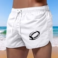 thumbnail image 2 of Swim Trunk For Men's Football Quick Dry Swim Shorts Mens Swimsuit Board Shorts With Pockets White XXXL, 2 of 6