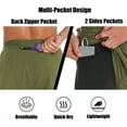 thumbnail image 5 of FEDTOSING Men's 2 in 1 Running Shorts Green Quick Dry Athletic Shorts With Pockets,up to 3XL, 5 of 7