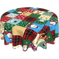 thumbnail image 2 of Merry Christmas Tablecloth, Snowflakes Tablecloth, Christmas Day Tablecloth Seasonal Dining-Table Cover, 60 inch Round for Home Party Picnic, 2 of 6