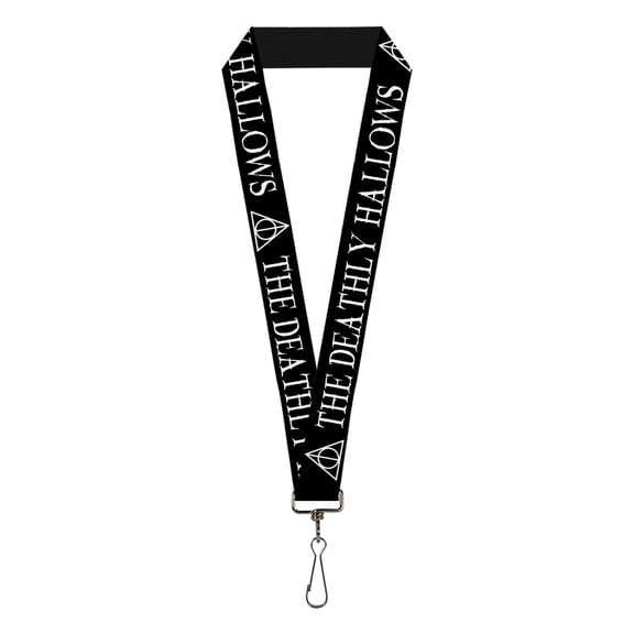 The Wizarding World of Harry Potter Lanyard, The Deathly Hallows Symbol Black White, Elastic