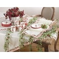 thumbnail image 2 of Fennco Styles Christmas Candy Cane Design Table Linen, 2 of 11