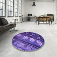 thumbnail image 3 of Ahgly Company Indoor Rectangle Patterned Bright Purple Area Rugs, 8' x 12', 3 of 6