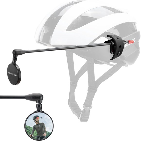 G Need Black-4cm mirror/ROCKBROS Bicycle Helmet Mirror, Convex Mirror, Moldable Aluminum Alloy Frame, Removable Fixing Way, Cycling Mirror Fit 90% of Bicycle Helmet, Lightweight,