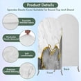 thumbnail image 6 of Gray Gold Marble Wedding Arch Cover,Stretchy Spandex Arch Backdrop Stand Covers 5 FT,Modern Abstract Marble Crack Texture Round Top Arched Backdrop Cover for Birthday Party Ceremony Baby Shower Event, 6 of 9