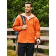 thumbnail image 3 of Coshow Men's Rain Jacket Waterproof Lightweight Packable Raincoat Pullover Windbreaker with Hood for Hiking Running, 3 of 6