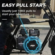 FRP GMB100 Mini Dirt Bike, 99CC 4-Stroke Gas Mini Bike, 3HP Off-Road Mini Bikes for Kids/Adult, Trail Bike Up to 28Mph, Weight Support Up to 220 LBS (BLACK)
