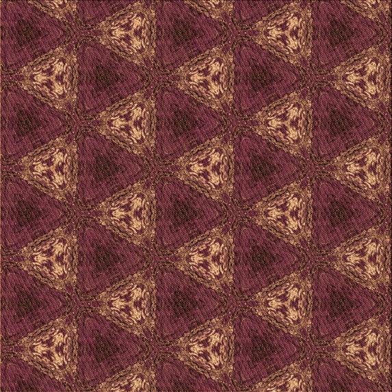 Ahgly Company Machine Washable Indoor Square Transitional Chestnut Red Area Rugs, 6' Square