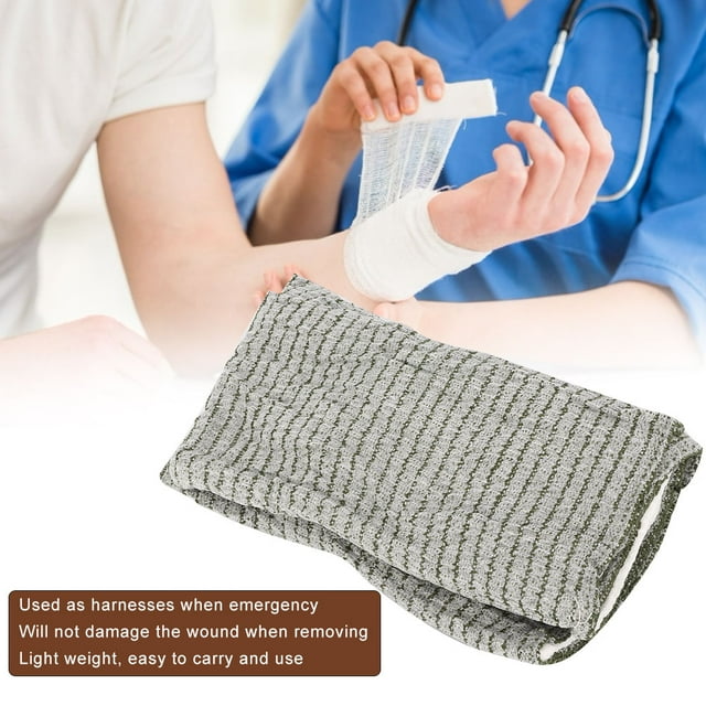 4m Emergency Trauma Dressing, Elastic and Breathable Emergency Wound Dressing Bandage Multifunctional Buckle Stop Bleeding Outdoor Activities